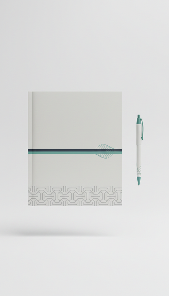 Presentation folder with soft-touch finish