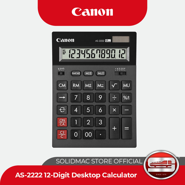 Canon AS-2222 Desktop Calculator (Black)