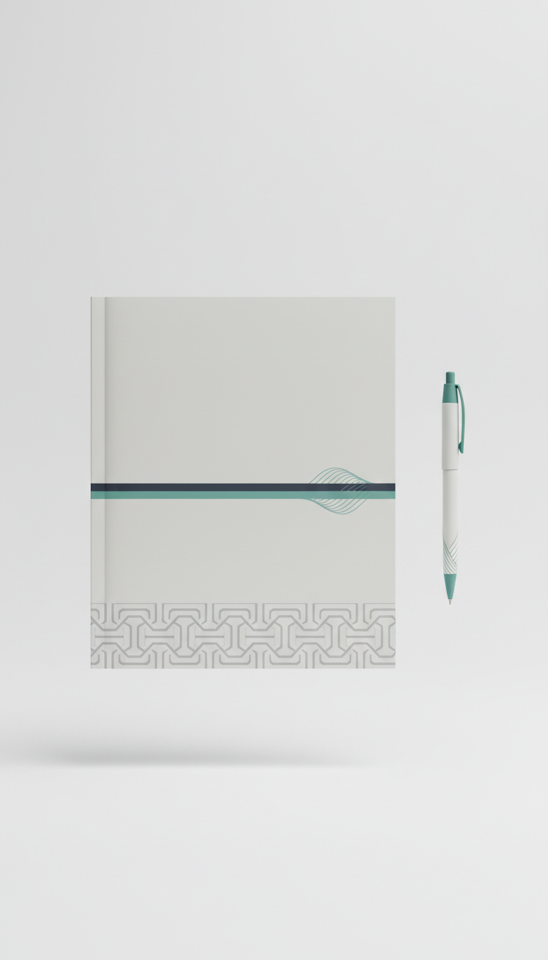 Presentation folder with soft-touch finish